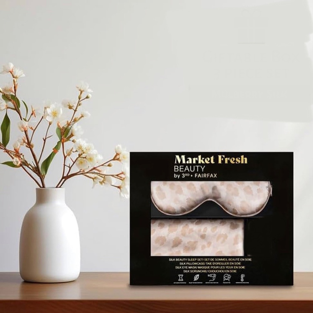 Silk Beauty Sleep Set by 3rd + Fairfax, Leopard Print